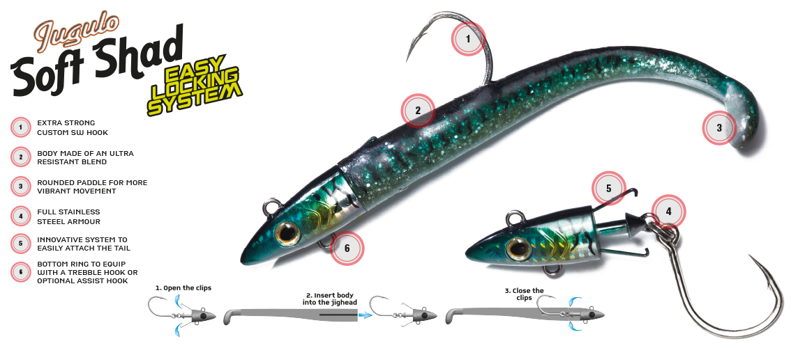 Molix Jugulo Soft Shad Jig Head (7cm)