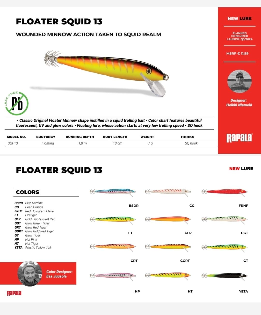 RAPALA FLOATER SQUID SQF